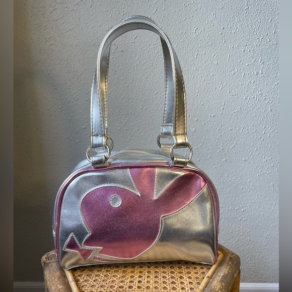 PLAYBOY Bags Playboy Vintage 200s Y2k Faux Leather Bowler Bag Euc